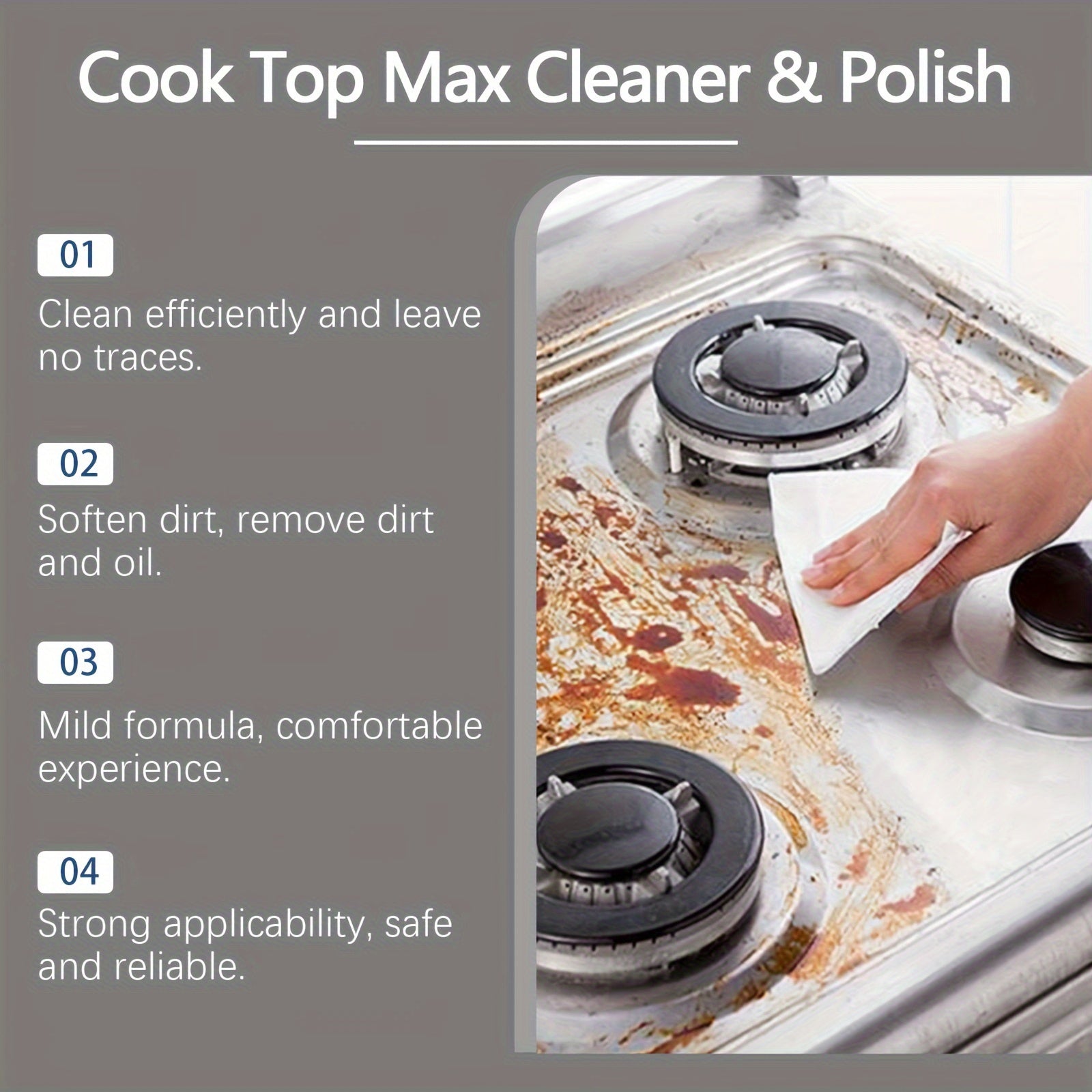 Oven Cleaning Paste for Stoves Stubborn Stain Remover Gentle Safe for All Surfaces