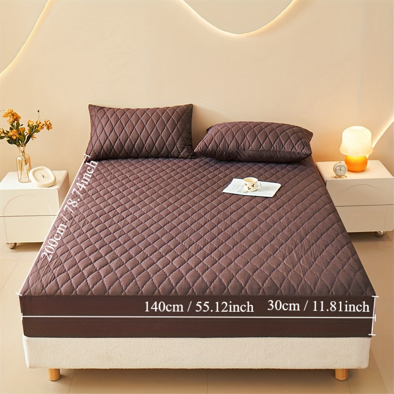 Waterproof Fitted Sheet Dust and Stain Resistant Machine Washable for Bedroom and Hotel