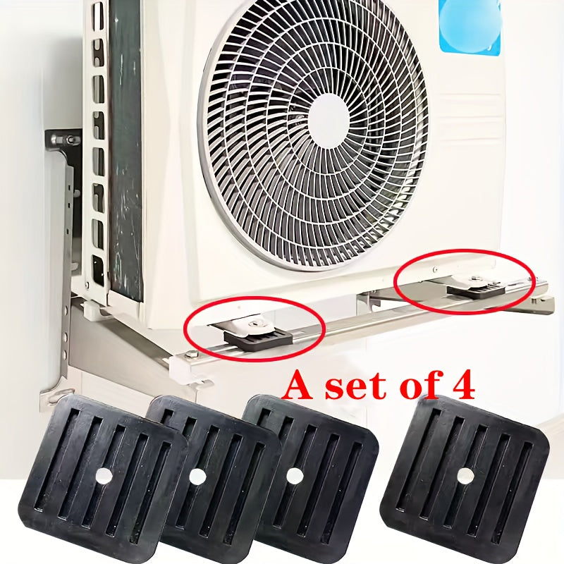 Universal Shock Absorbing Pad Brackets for Outdoor Air Conditioners 4 Pack