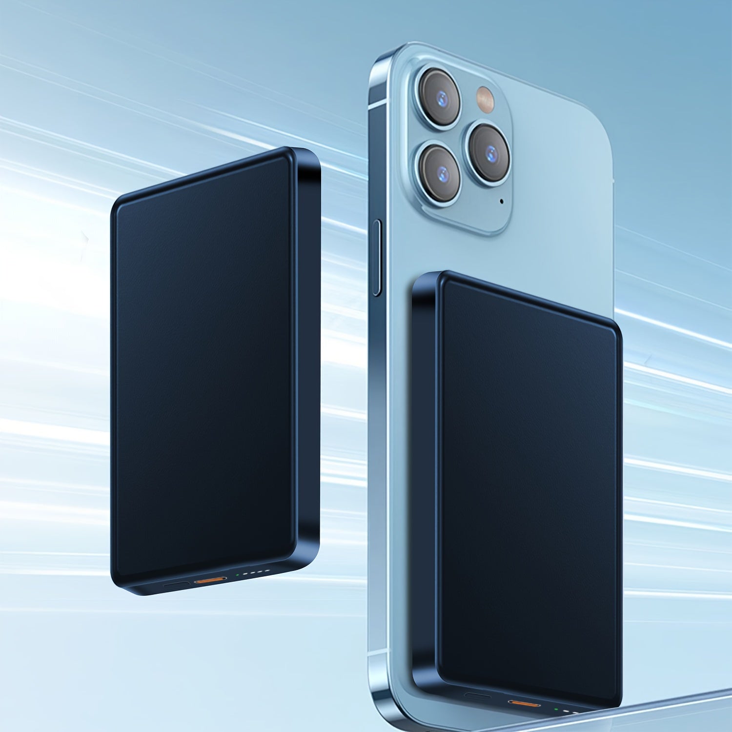 5000mAh Magnetic Wireless Power Bank with USB-C Fast Charging for Apple Devices