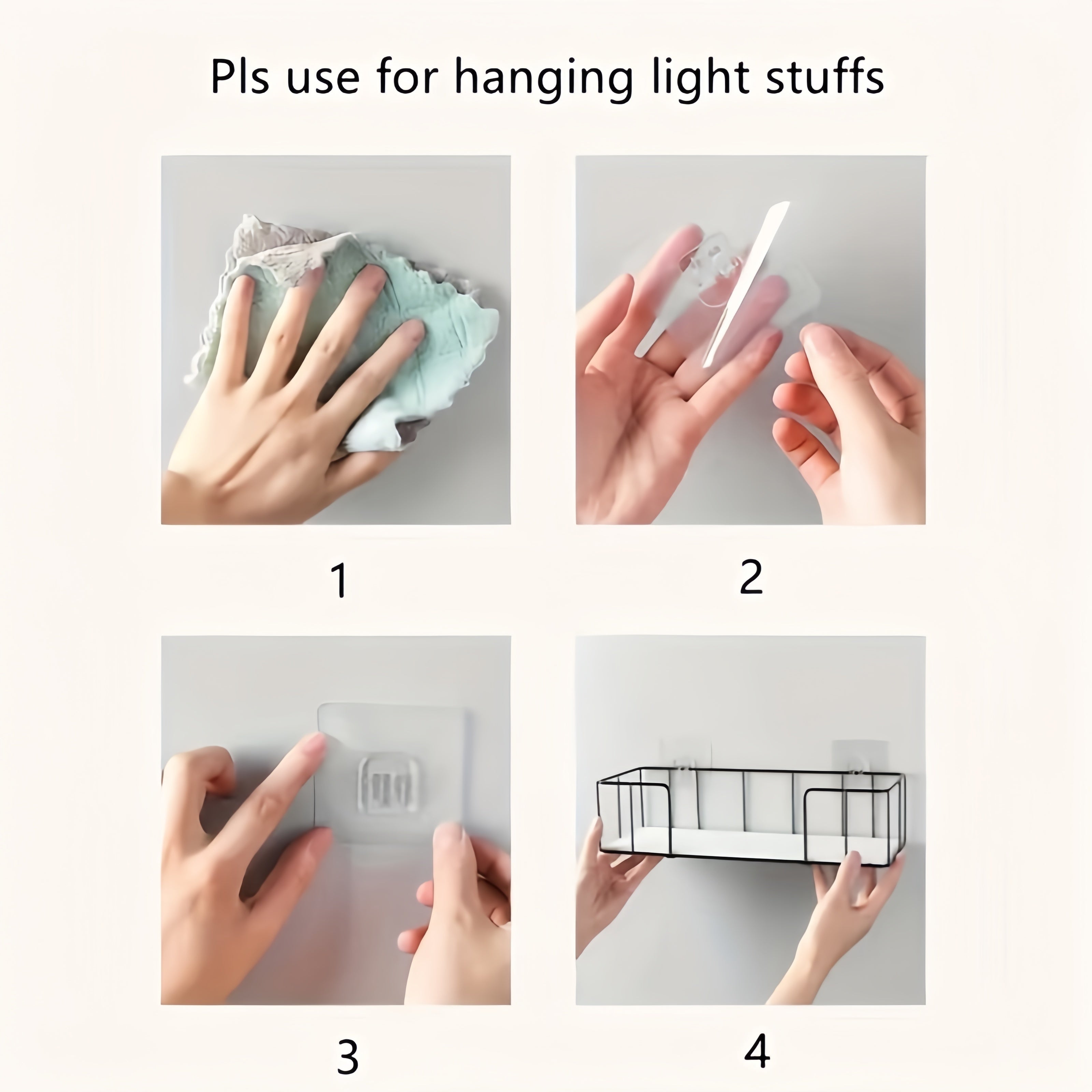Gancho de pared transparente autoadhesivo para baño, cocina y uso doméstico