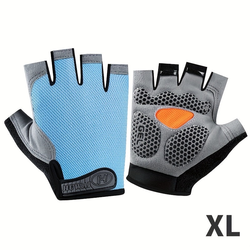 Half-Finger Breathable Polyester Fitness Gloves for Outdoor Sports Non-Slip