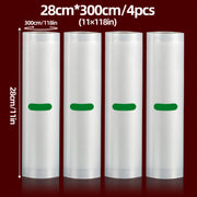 4 dona vakuum yopishqoq rulolari 3m oziq-ovqat saqlash sous vide taom tayyorlash bardoshli