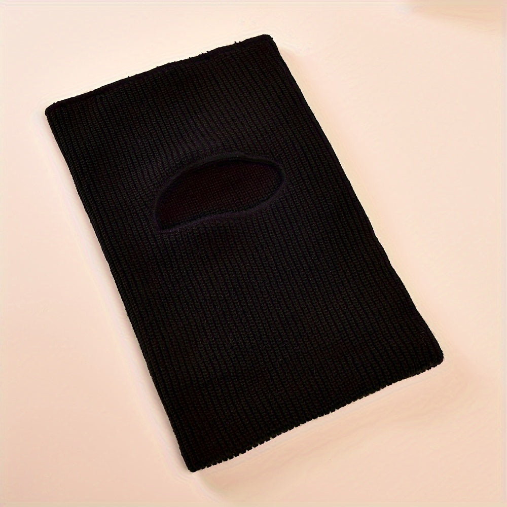 Winter Sports Face Mask with Knitted Single Eye Slot Candy Colors Warm Neck Protector