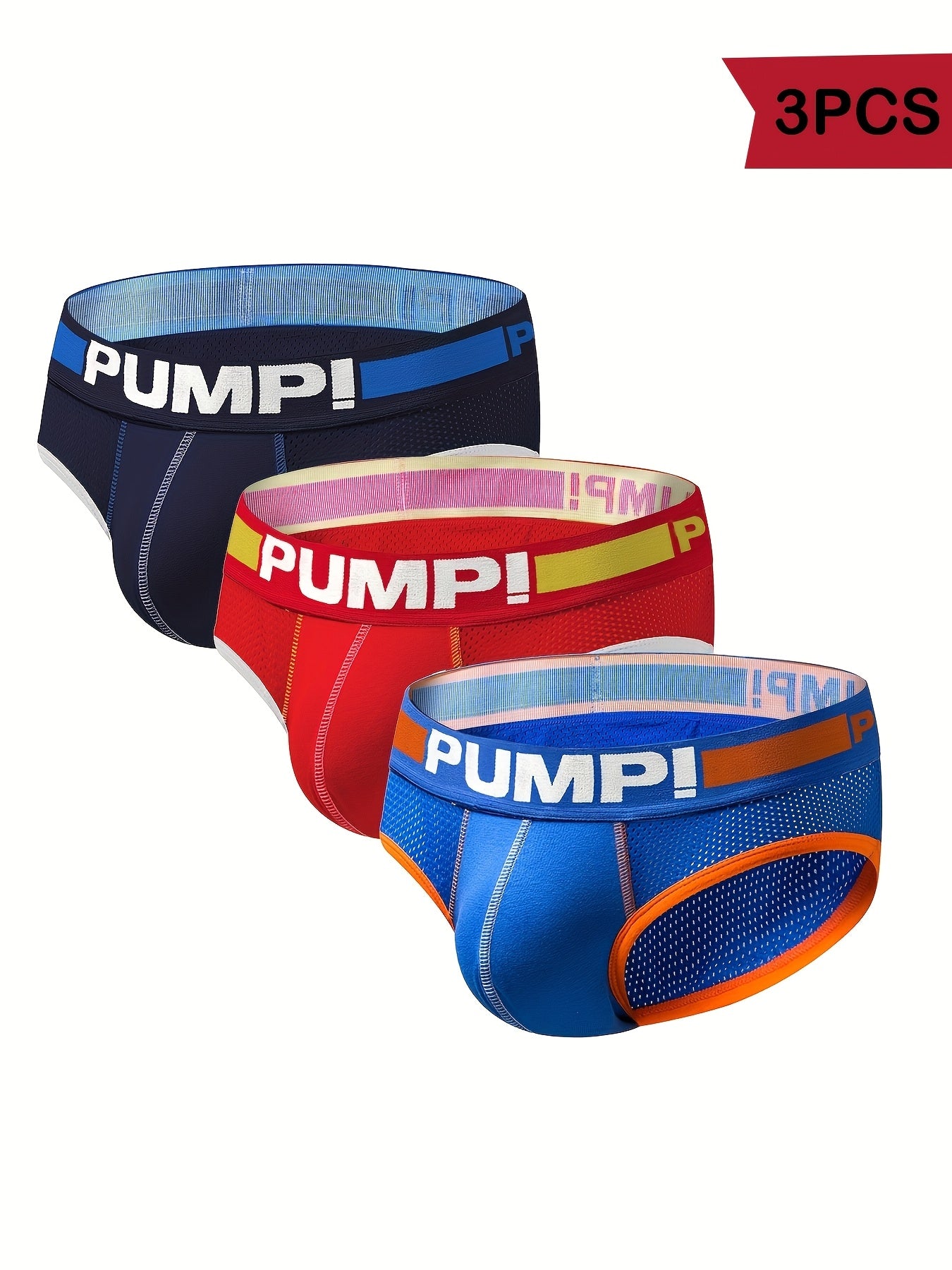 Men's Cotton Color Block Briefs 3 4 6 Pack for Teens Small Sizes