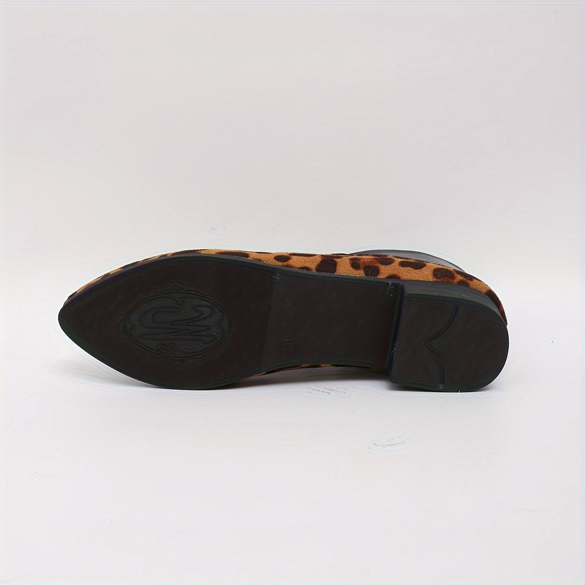 Leopard Print Women's Flats Slip-On Shoes Rubber Sole All-Season