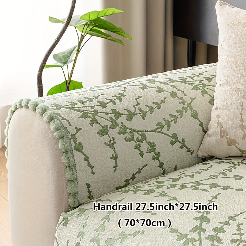 Chenille Jacquard Sofa Cover Non-slip Anti-Cat Scratch All-Season Furniture Protector