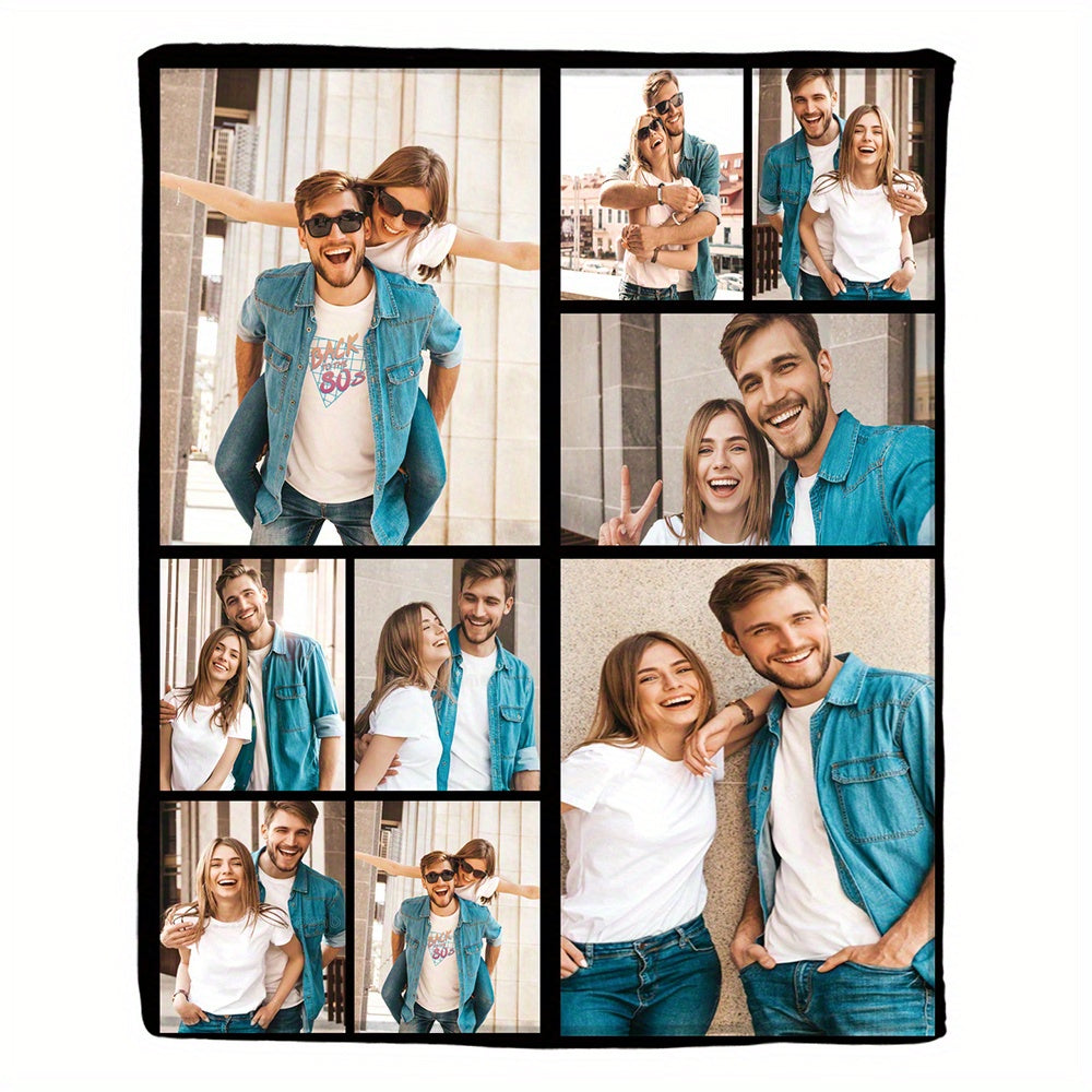 Personalized Couple Flannel Throw Blanket Soft Warm Gift for Couch Bed Camping
