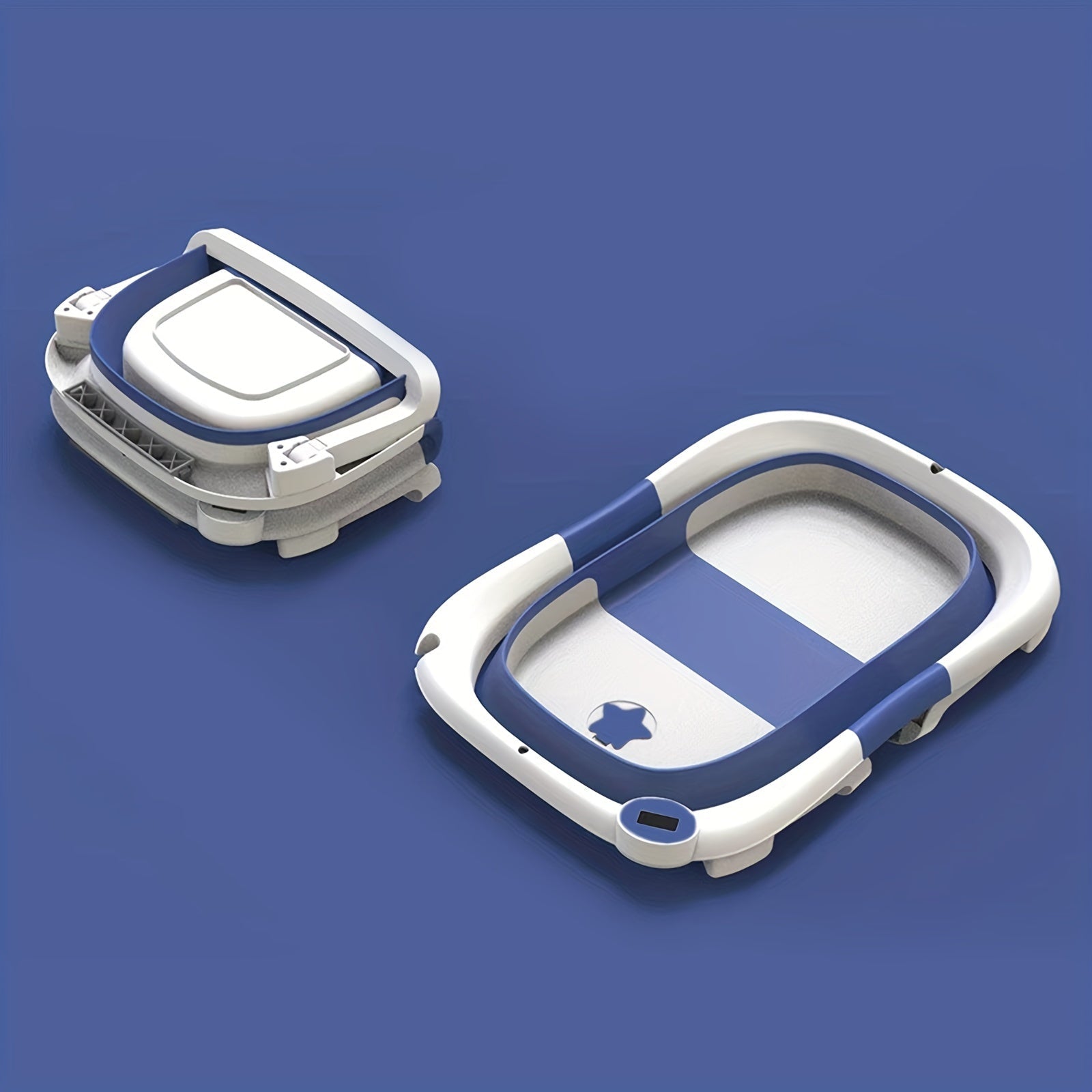 Baby Silicone Foldable Bathtub for Infants and Toddlers with Non-Slip Base