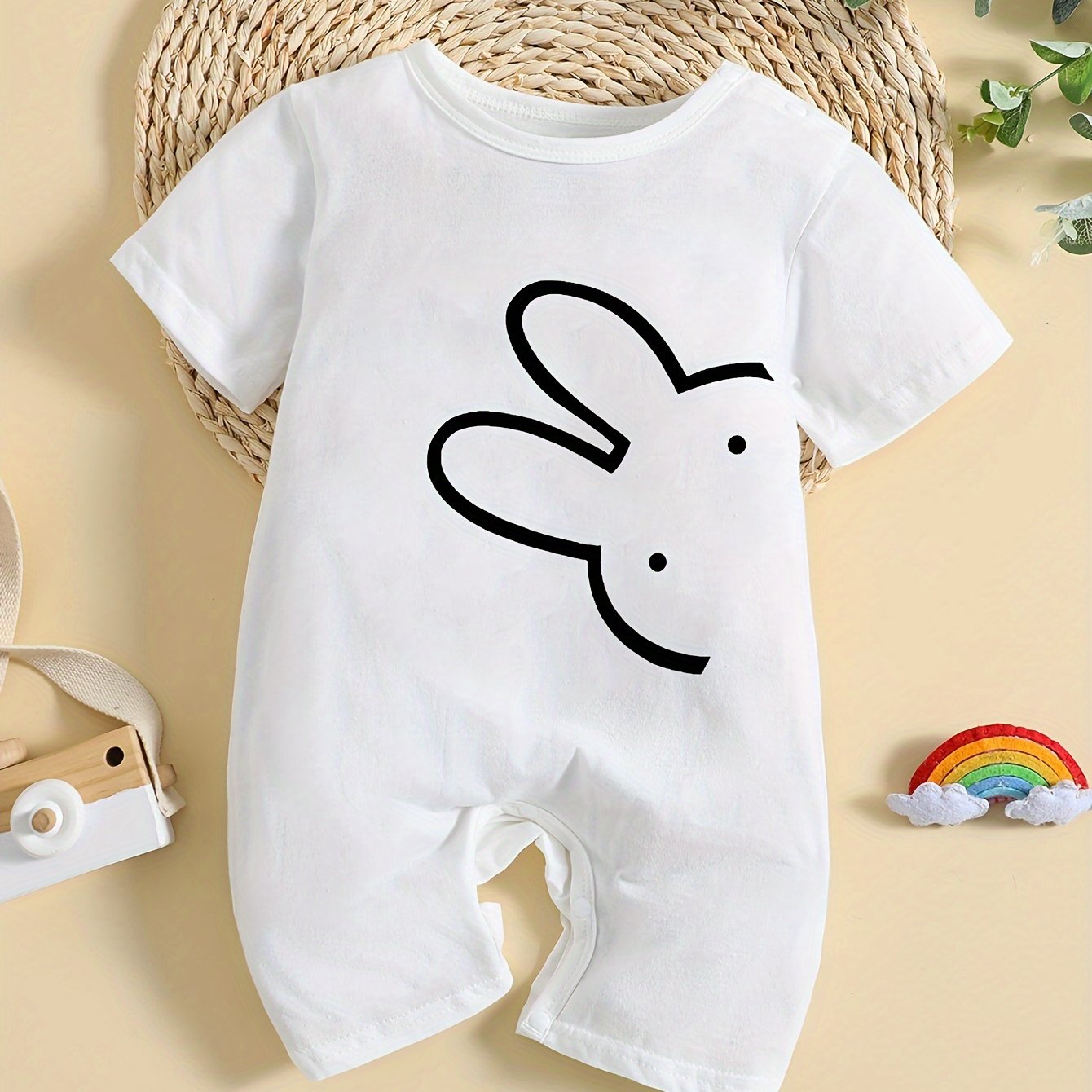 Baby Boys Cotton Cartoon Animal Newborn Romper for Indoor Outdoor Wear