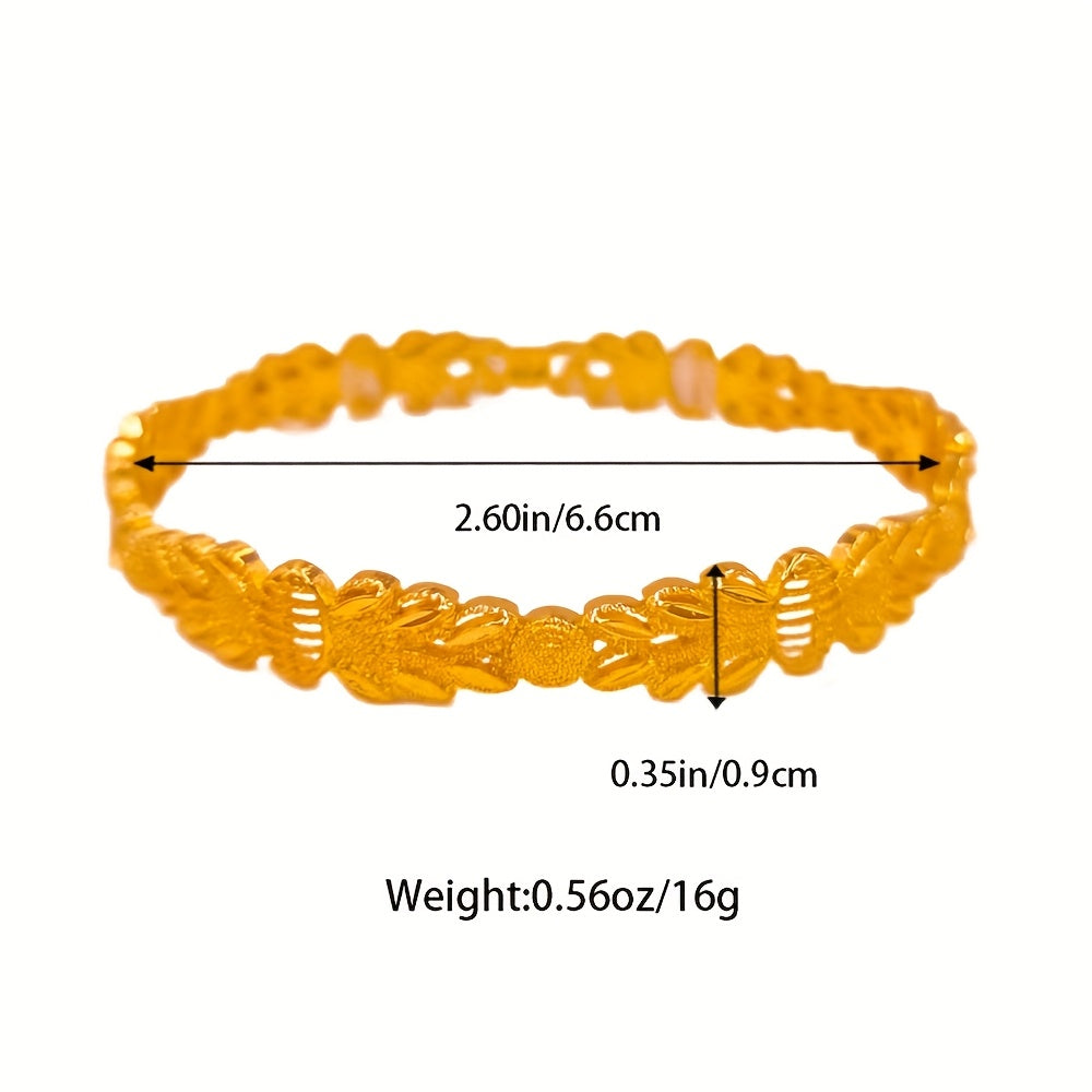 Set of 4 Gold-Tone Bangle Bracelets for Women Stylish Jewelry for Everyday and Special Occasions