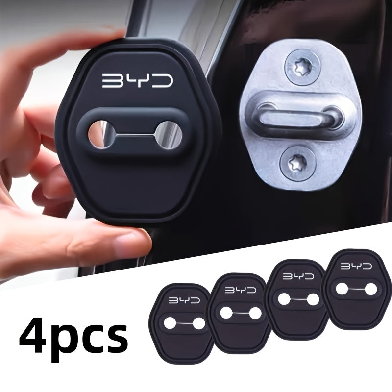 4 шт. силиконовые защитные накладки на дверные замки автомобиля, ударопрочные, тихие, прочные