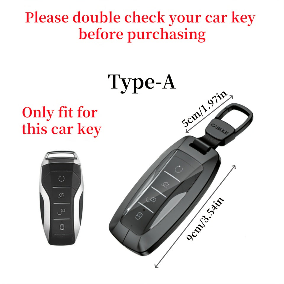 Car Key Case Aluminum Alloy Lightweight Seamless Fit for Qin Plus Song Plus Tang DMI Han Yuan