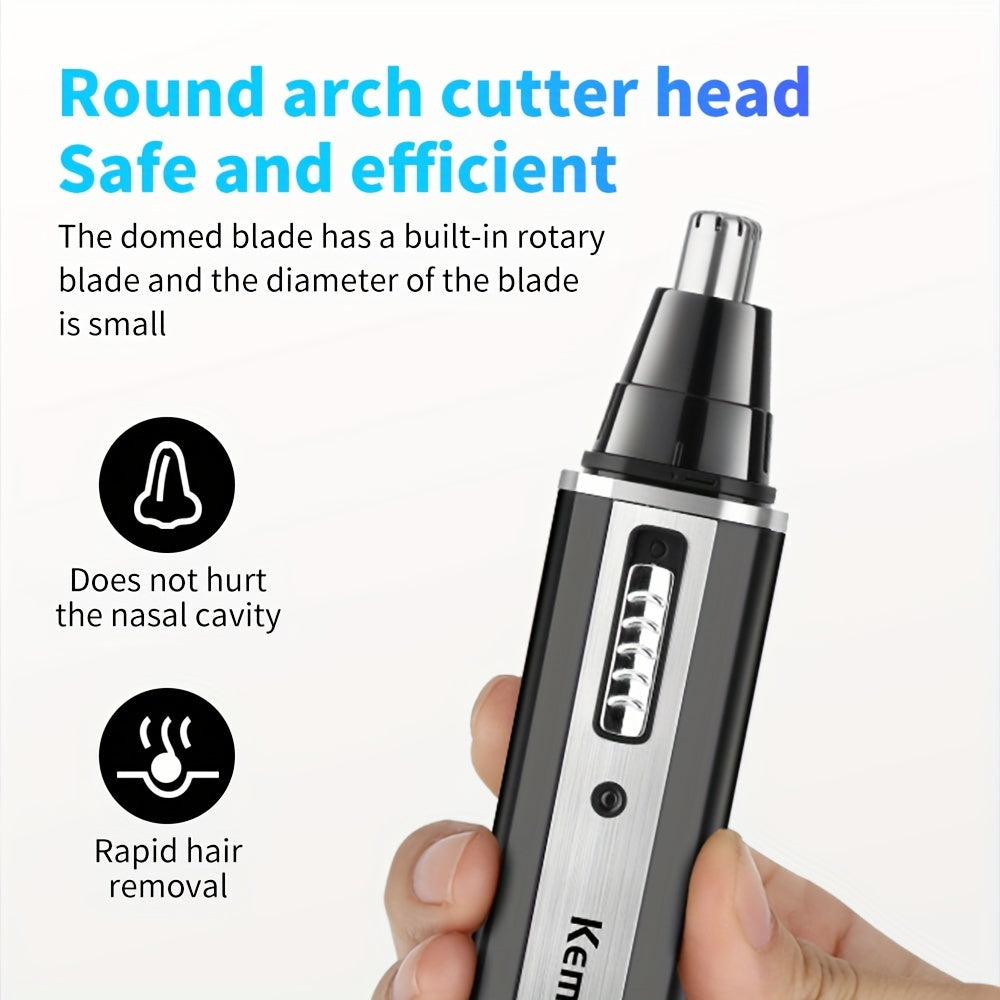 Electric Nose Hair Trimmer Kit with Replacement Head USB Charging Portable Cordless