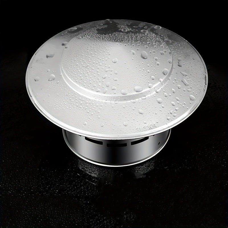 Stainless Steel Chimney Cap 20.32cm Round Vent Pipe Rain Cover Mesh Screen