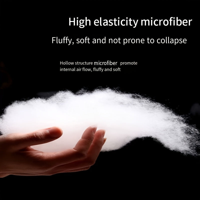 Microfiber Pillows for Hotels with Flower-Crafted Neck Support and Polyester Cover