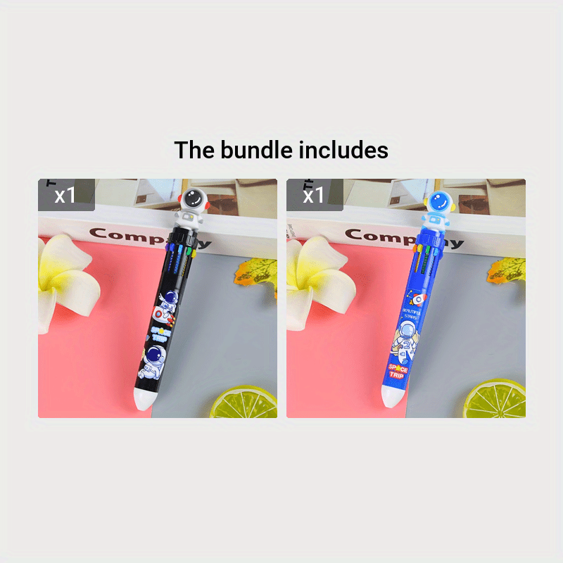 Ten Color Resin Round Ballpoint Pen Set of One or Four