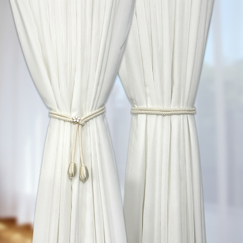 Contemporary Adjustable Curtain Straps with Rope Buckles for Easy Storage