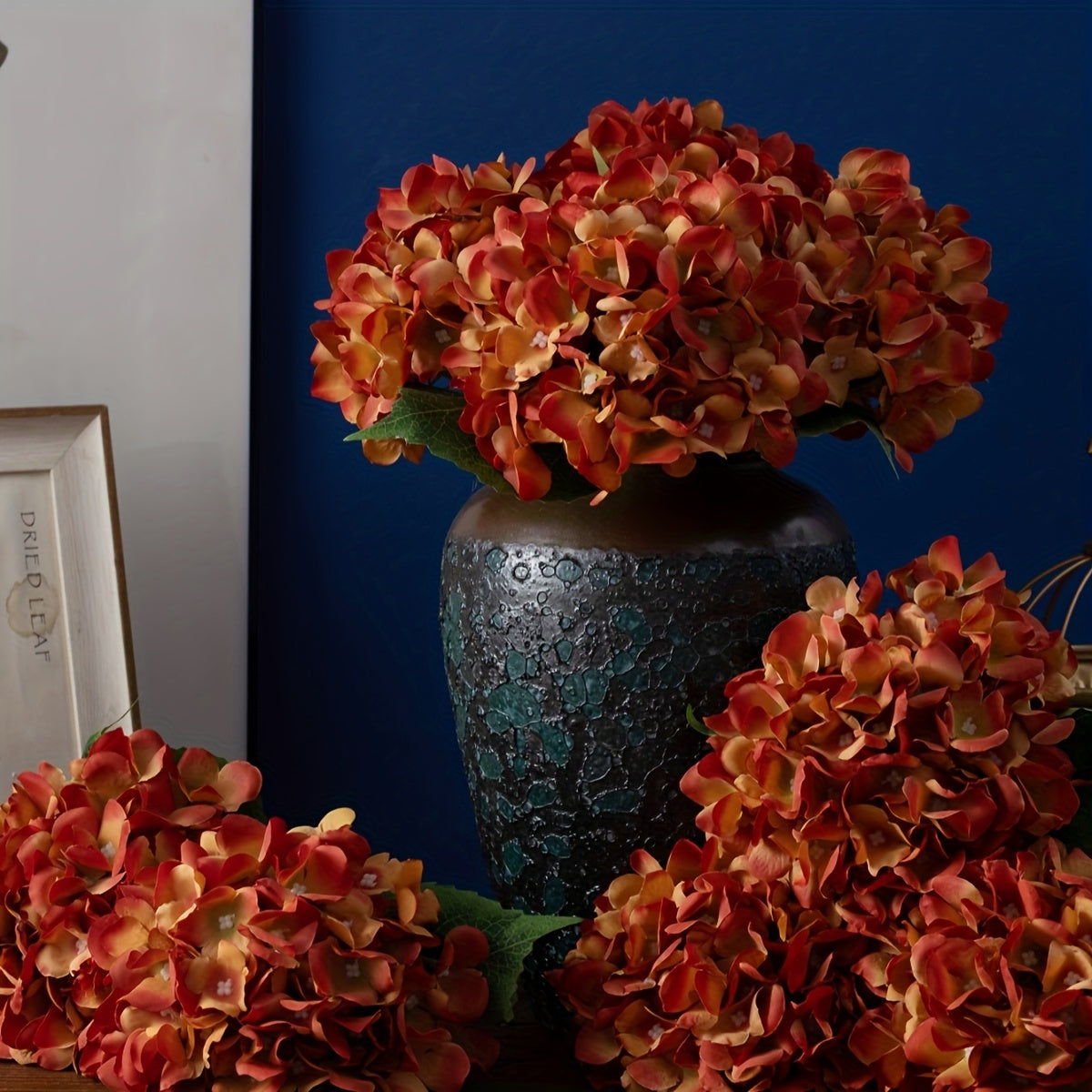 Set of 3 Real Touch Hydrangea Artificial Flowers for Home Decor and Events