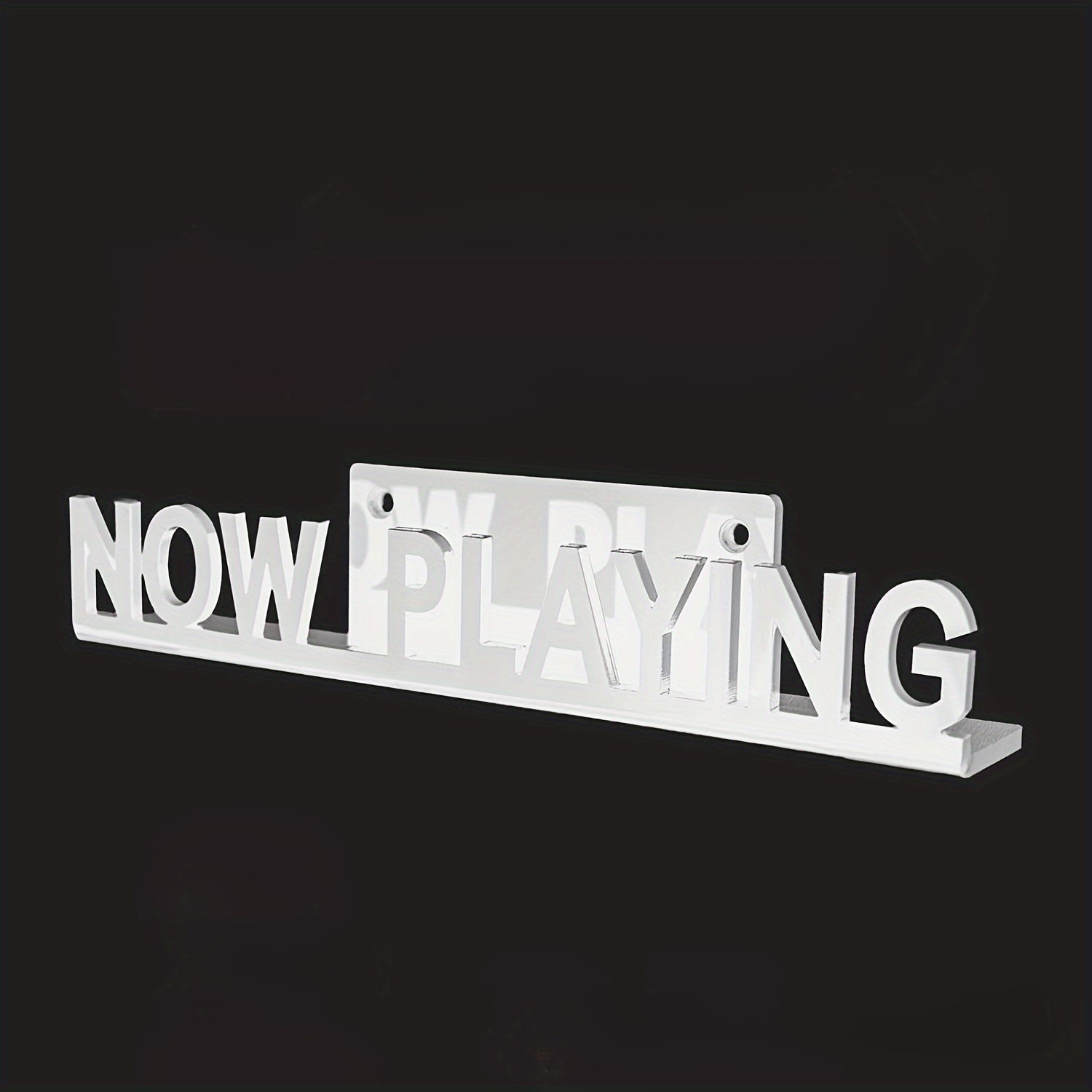 Wall-Mounted Vinyl Record Holder with Now Playing LP Display for Living Room or Shelf