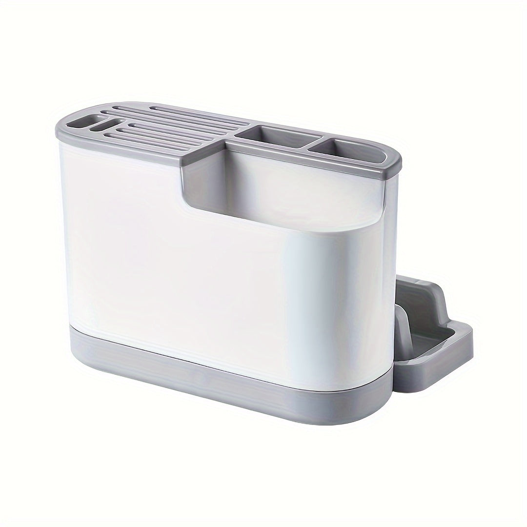 Modern Kitchen Storage Organizer with Cutting Board and Utensil Holder