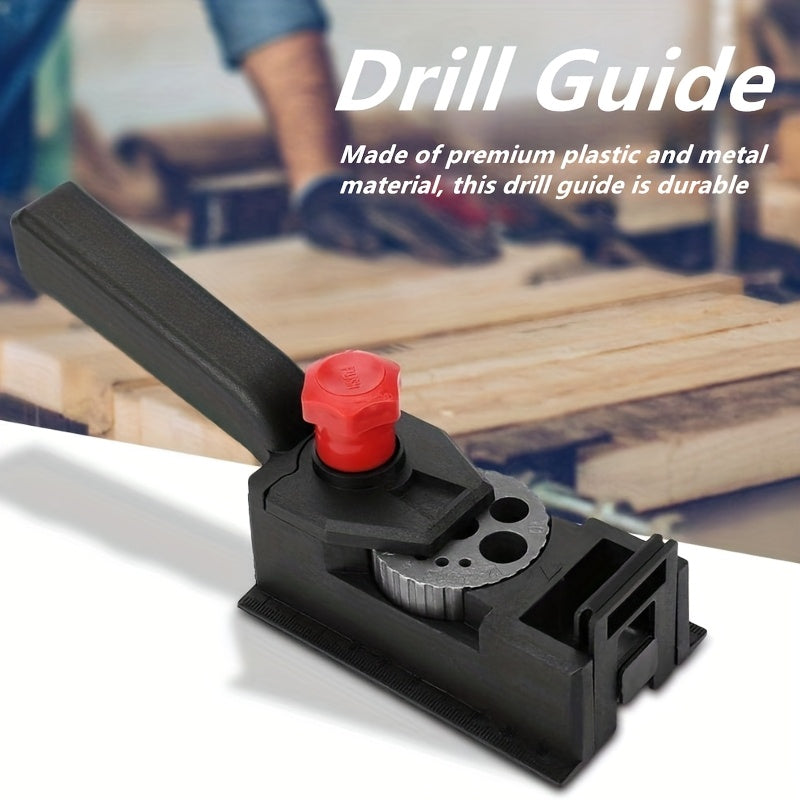 Portable Woodworking Doweling Jig Kit for Accurate Hole Drilling Plastic
