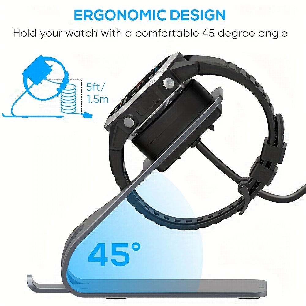 Metal Charger Stand with USB-C Magnetic Dock for Garmin Watches