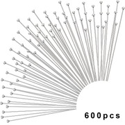 Set of Copper Ball Head Pins 16-35mm for Earrings Bracelets Jewelry Making