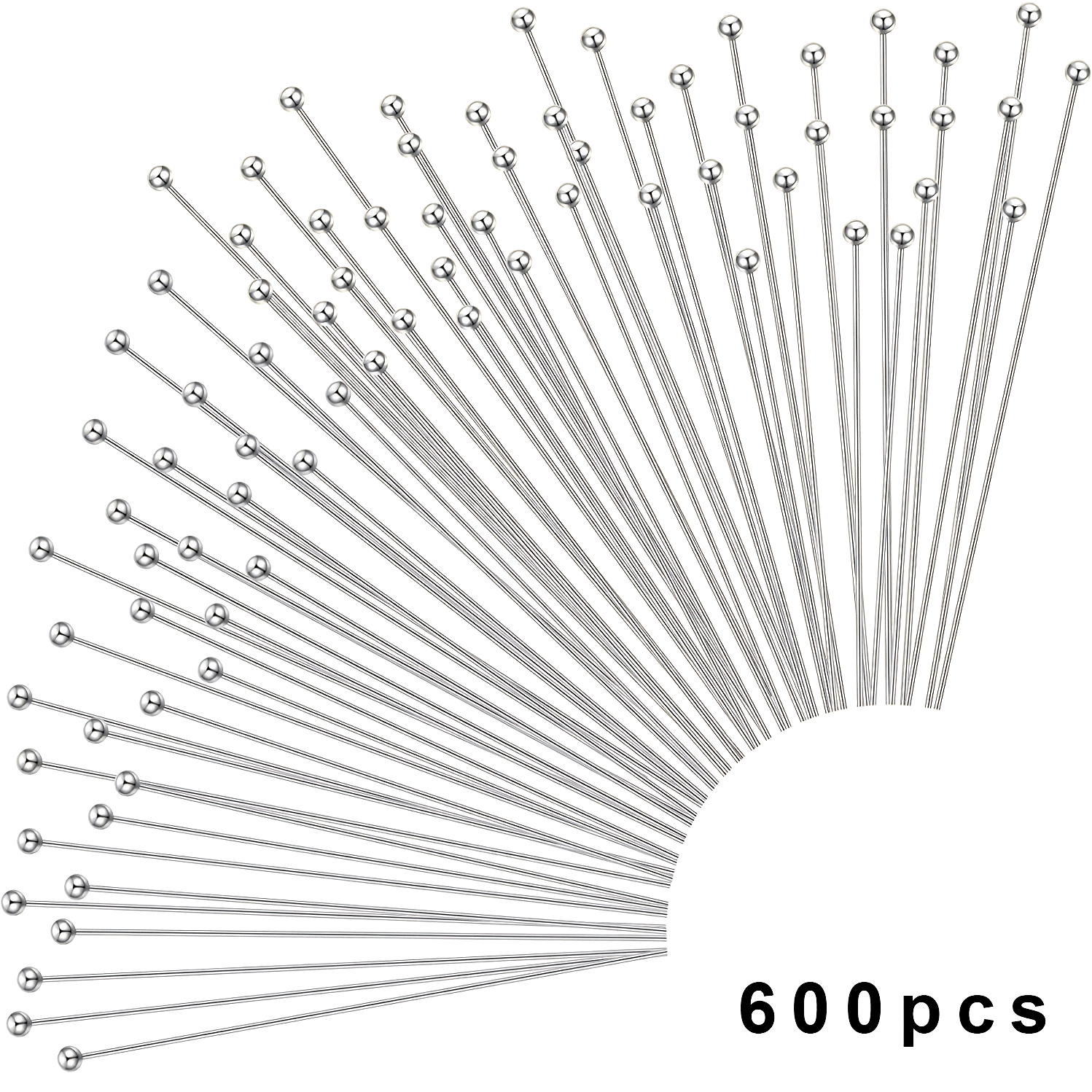 Set of Copper Ball Head Pins 16-35mm for Earrings Bracelets Jewelry Making