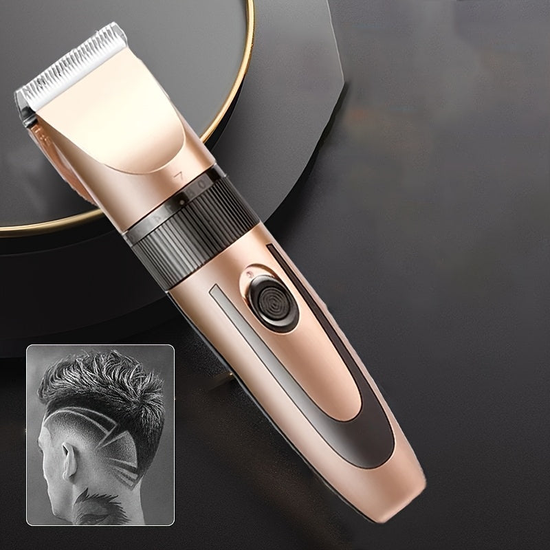 Rechargeable cordless men's haircut kit for home or salon use portable clippers