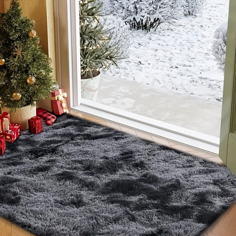 Shaggy Area Rug Non-Slip Stain-Resistant Polyester Indoor Carpet