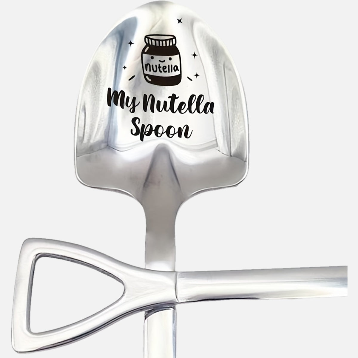 Stainless Steel Nutella-Themed Spoon for Coffee Tea Dessert Gift