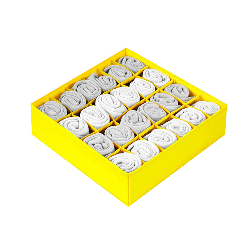 Caja de almacenamiento de ropa interior de tela con 24 compartimentos para calcetines y corbatas