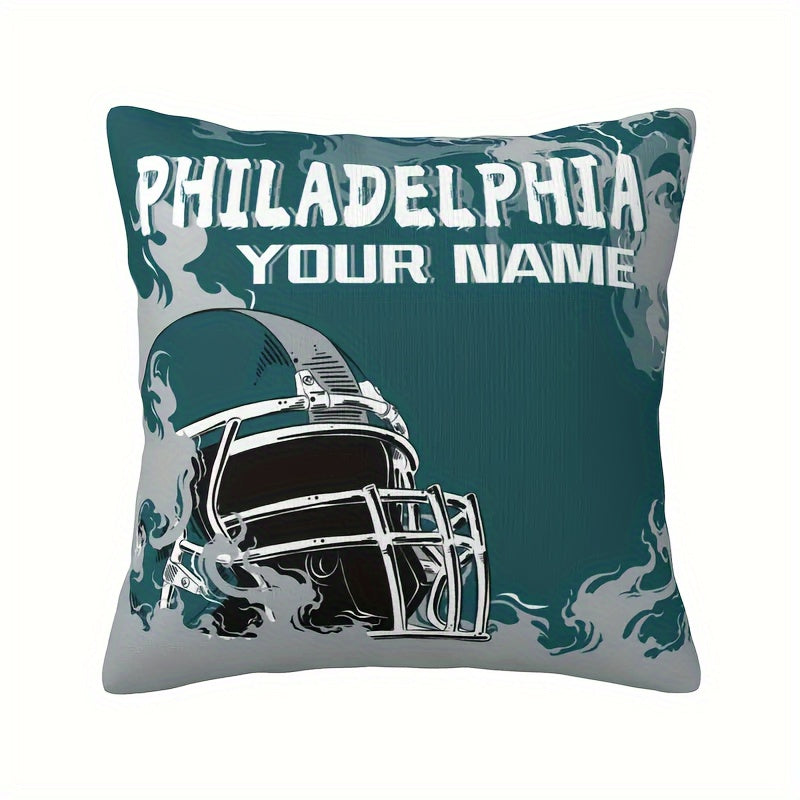 Philadelphia Football Throw Pillow Cover 45.72cm Knit Square Home Decor