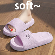 Женские и мужские удобные мягкие тапочки с открытым носком и медвежьим дизайном, для ванной комнаты, EVA, нескользящие