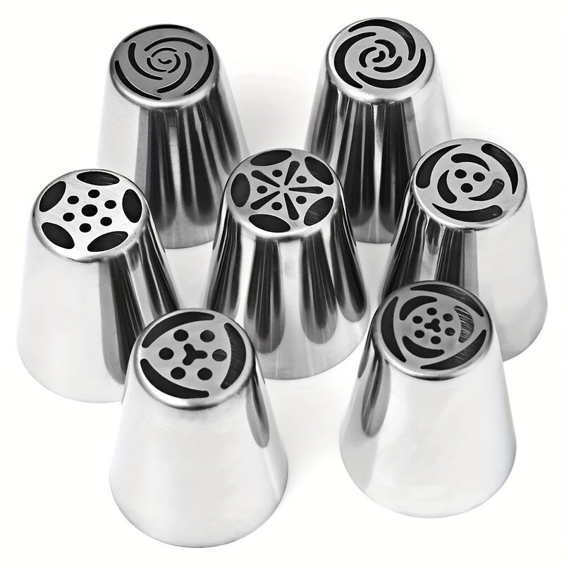 27-Piece Stainless Steel Cake Piping Tips Set for Icing and Decorating