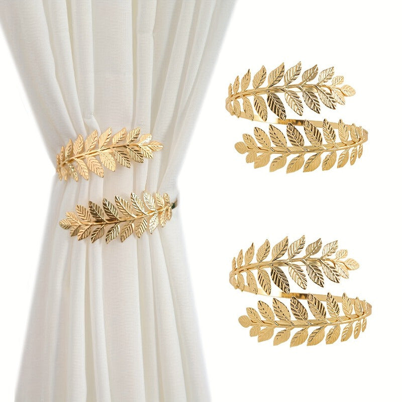 Metal Leaf Curtain Clip Holder for Living Room Bedroom Office Decor