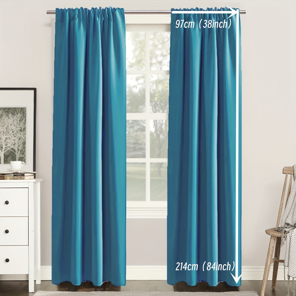Insulated Blackout Curtains for Bedroom Room Darkening Noise Reduction 1PC