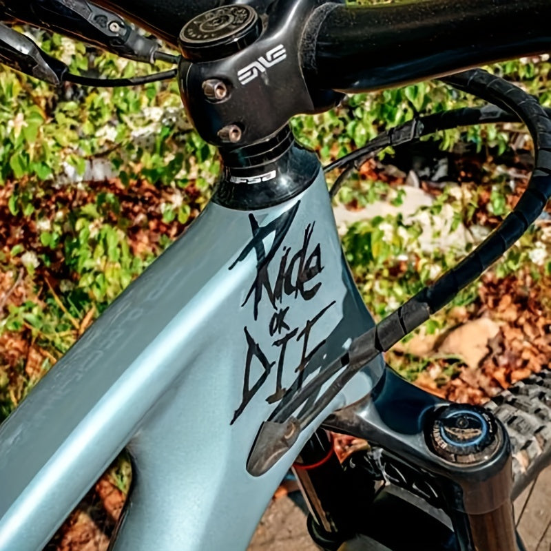 Bike Frame Sticker Durable PET Vibrant Gradient Top Tube Decal for MTB Road