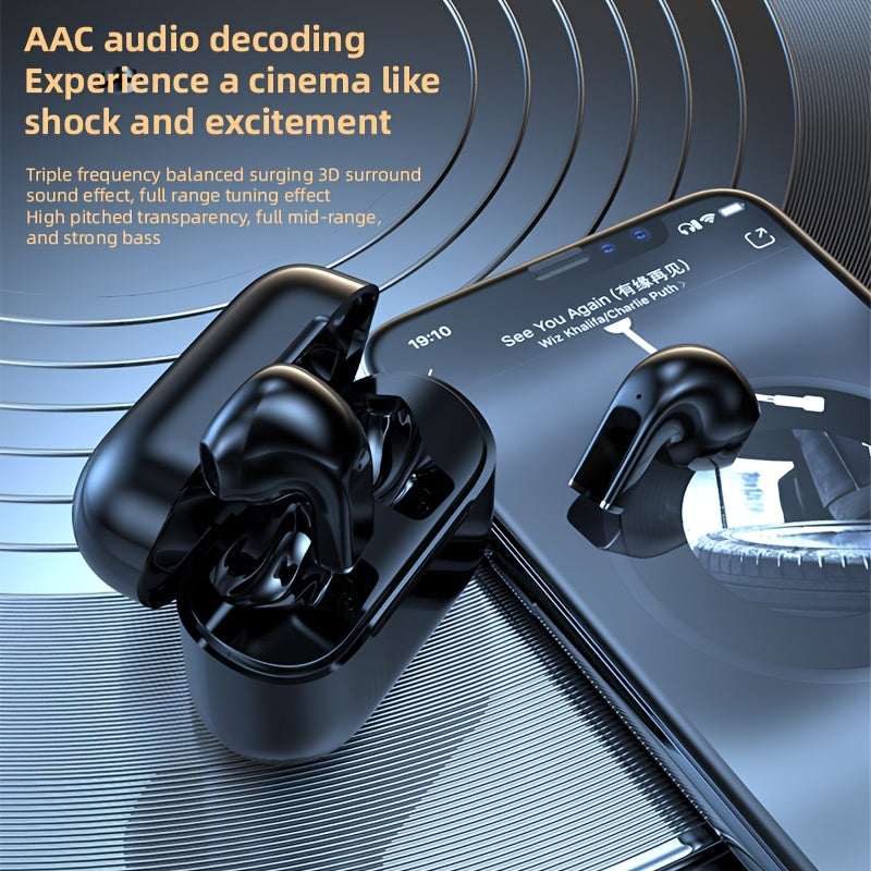 Wireless Earbuds HiFi 9D Stereo Anime Design Touch Control Condenser Mic Lightweight Plastic for Casual Sports Use