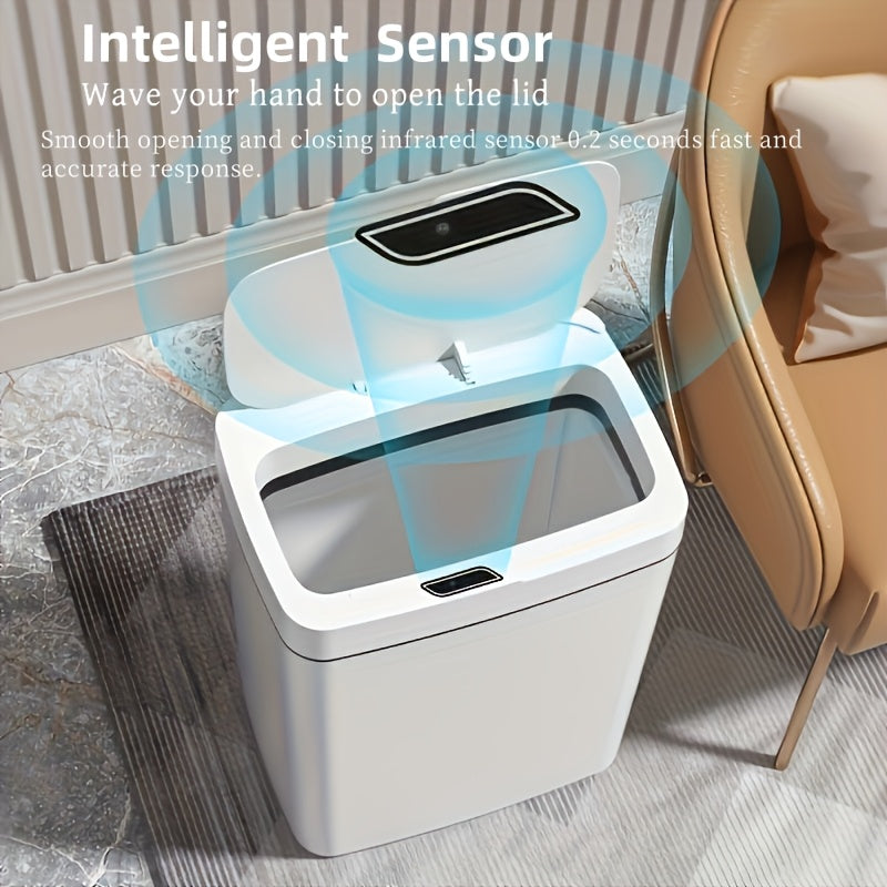 Plastic Smart Motion-Sensor Trash Can for Multipurpose Use
