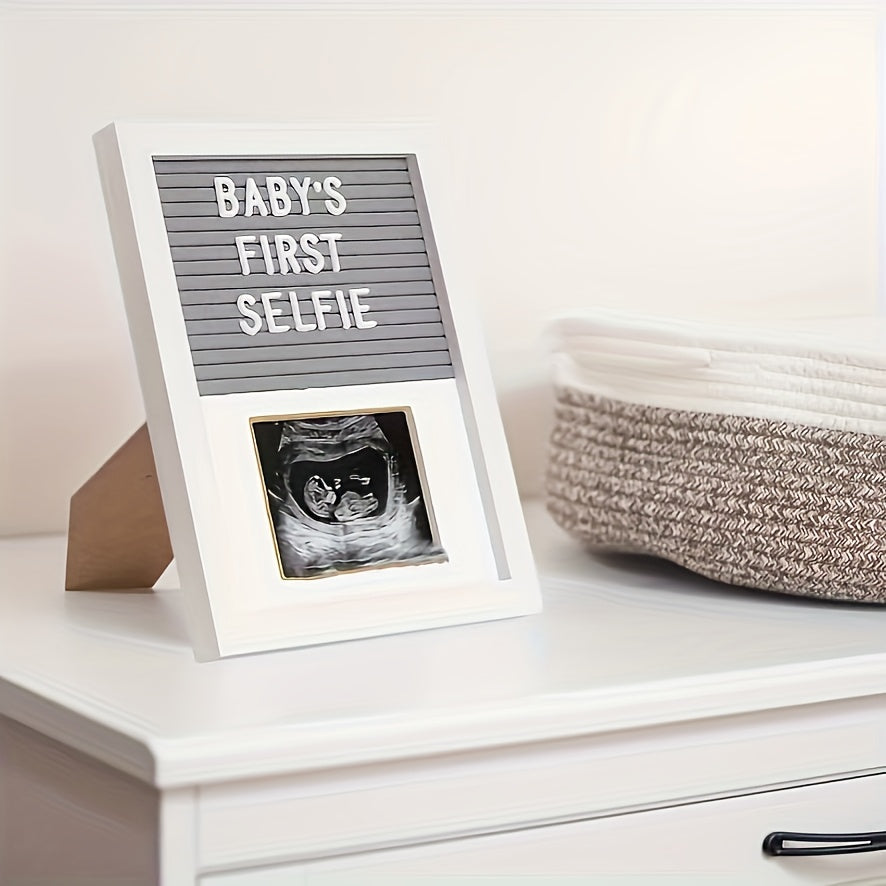 Wooden Photo Frame for Kids Nursery Decor for Baby Ultrasound and Memories