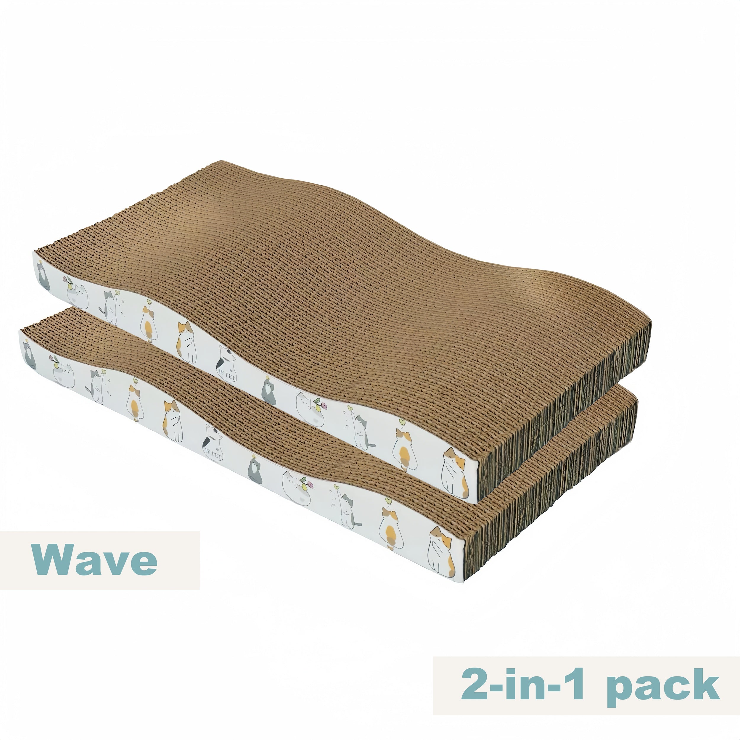 Extra-Large Reversible Corrugated Cardboard Cat Scratch Pad with Non-Slip Base