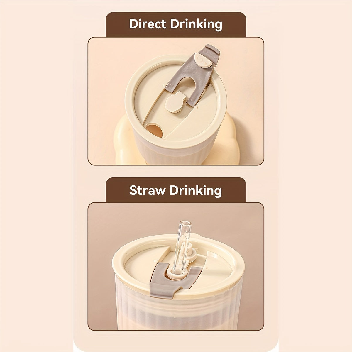 650ml Plastic Water Bottle for Kids and Adults Leak-Proof Portable Cute Bear Design