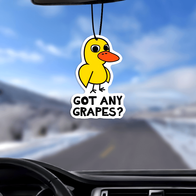 Car Interior Air Freshener Grapes Scented Tablets Rearview Mirror Decor