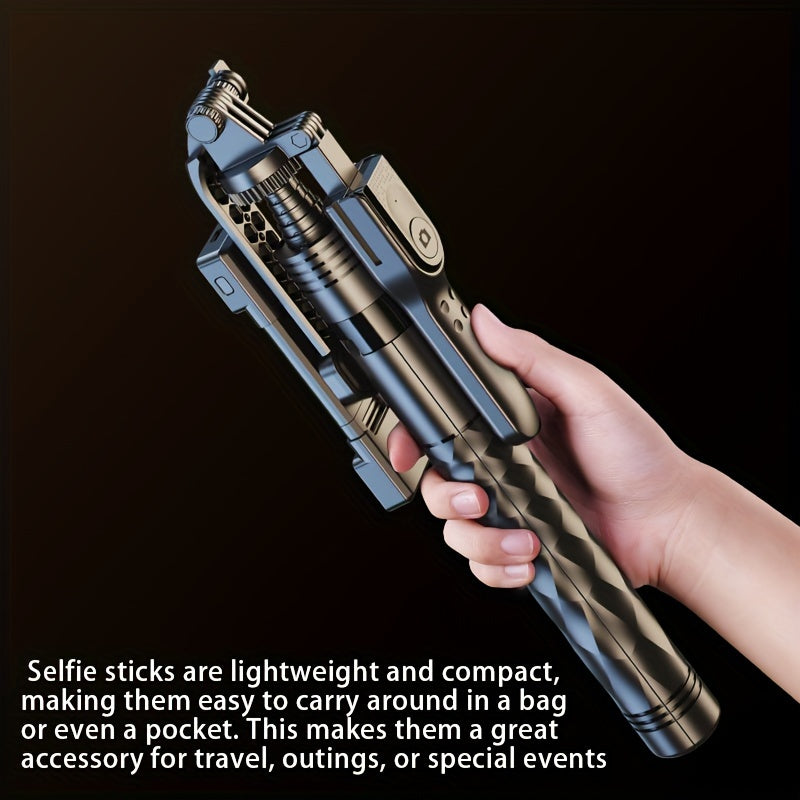 2024 Чорбоғлиқ ўз-ўзини суратга олиш қўлқопи тропида телефонлар учун 360° айланиш портатив стабилизатор саёҳат фотосурет учун