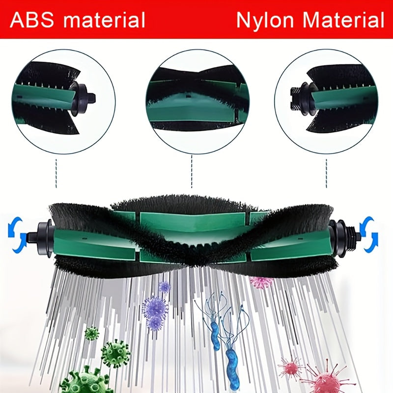 16-Piece Replacement Parts Set for Robot Vacuum Cleaner Includes Brushes Filters and Side Brushes