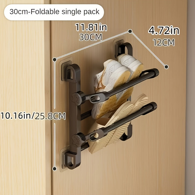 Wall-Mounted Shoe Organizer for Home and Bathroom, Space Saving, Easy Install