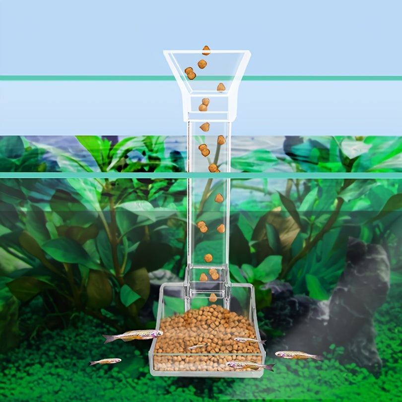 Aquarium Fish Feeding Kit with Shrimp Plate Acrylic Tube and Cleaning Brush