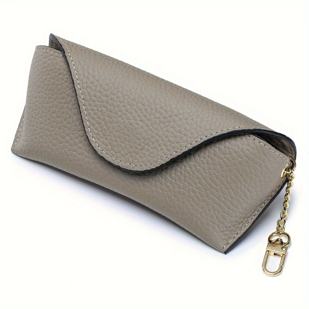 Genuine Leather Eyeglasses Case Holder with Magnetic Closure for Sunglasses and Reading Glasses